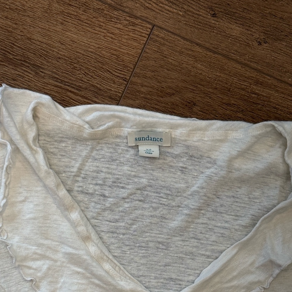 Sundance Linen Cascading Ruffled Tee - Picture 4 of 5